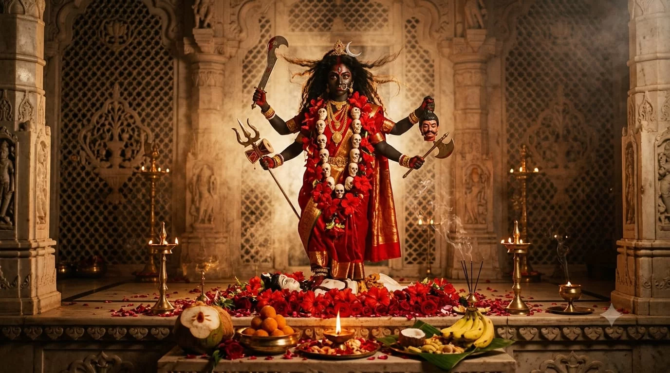 माँ काली की आरती  "अम्बे तू है जगदम्बे काली"...